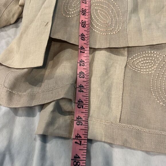 JSong collection linen embroidered new with tags high low - Picture 13 of 14